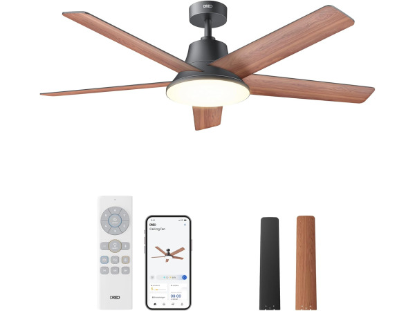 DREO Smart Plafondventilator met Verlichting 132 cm (Schade)