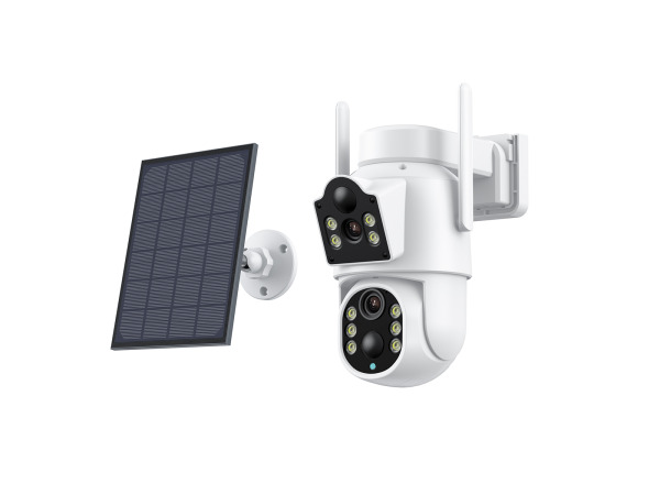 Solar camera - dual lens