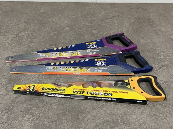 Handzagen 550mm set 3-delig