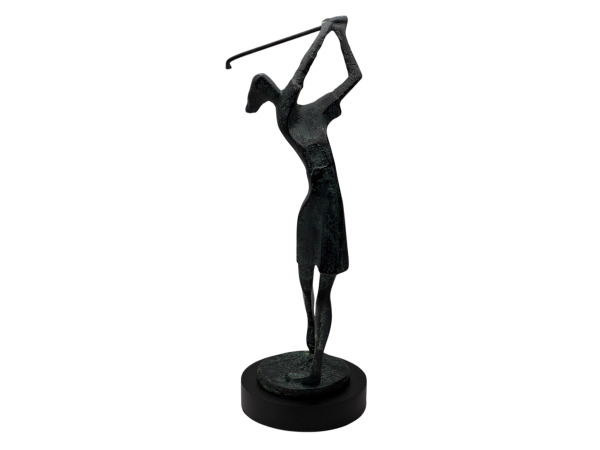 Elegant Gestileerd Sculptuur Vrouwelijke Golfer