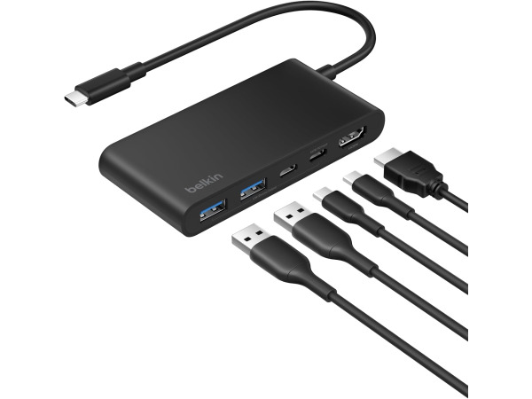 Belkin USB C Hub - 5-poorts USB-C - 4K@60Hz HDMI - 100W