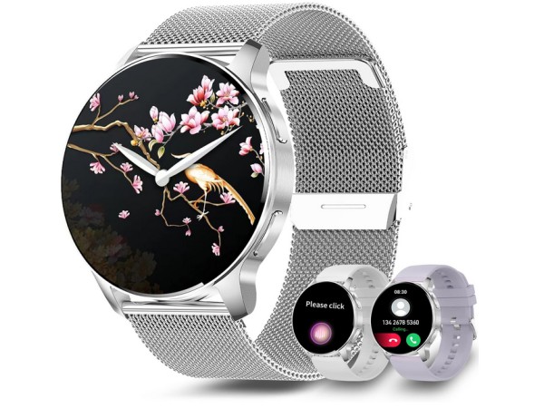 Smartwatch 1,32 inch HD-scherm Zilver