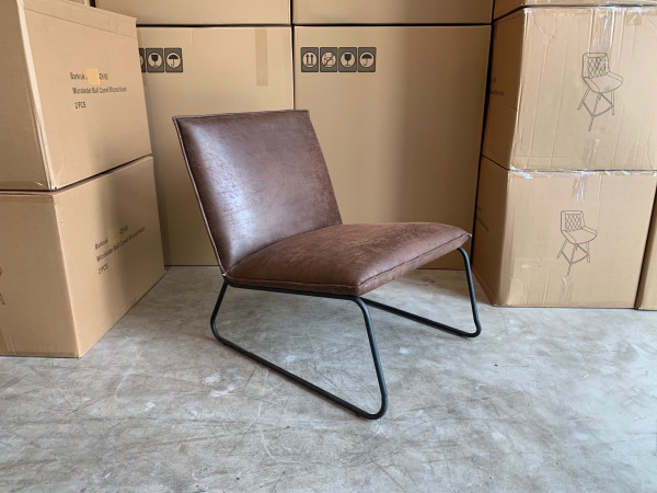 Fauteuil Cas - Design - Lounge - Stof - Bruin - Donkerbruin