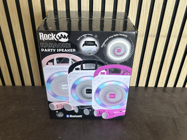 RockJam Karaoke Machine met Ring Light & 2 Microfoons