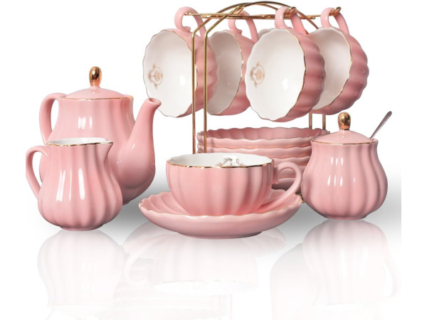 Sweejar Home Theeservies - 6x kopje en schoteltje - 225 ml
