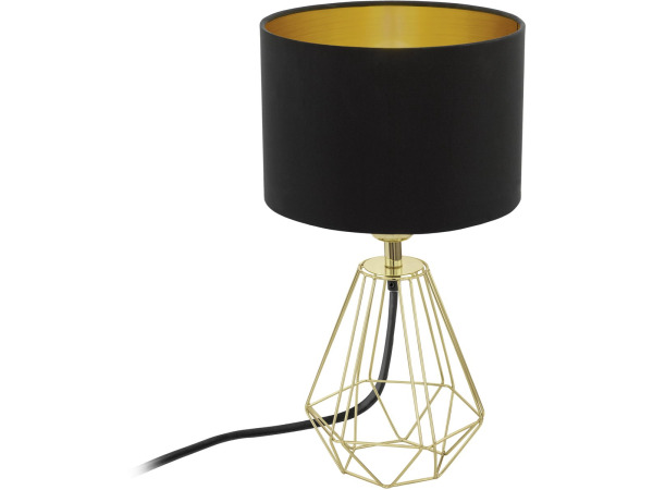 EGLO Carlton 2 Tafellamp - 1 Lichts - Ø 16,5 cm - Zwart/Goud