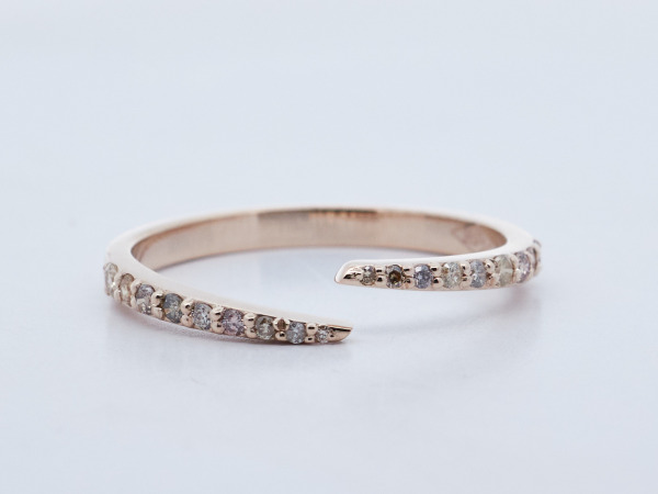  Geelgouden ring - natuurlijke diamanten 0,19 ct