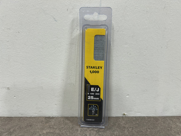 8x Stanley brads 25mm type J 1000-pack