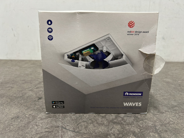 Renson ventilator ø100mm met vochtsensor Waves