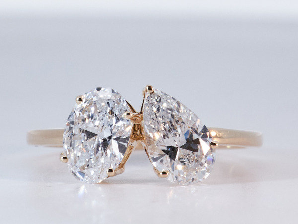 14k geelgouden ring - 2.05 ct LG