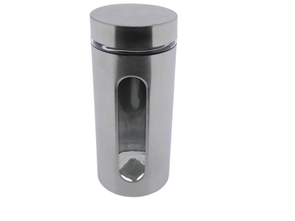 Voorraadpot RVS/GLas