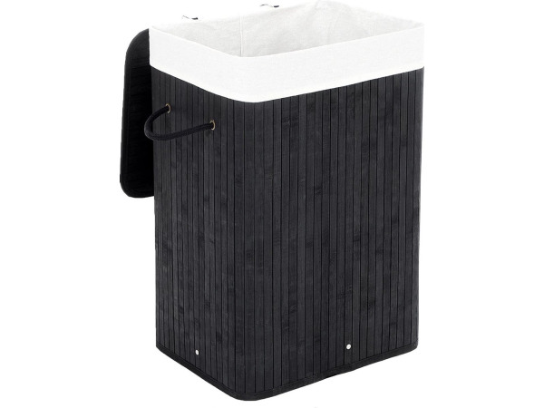 iBella Living wasmand zwart bamboe