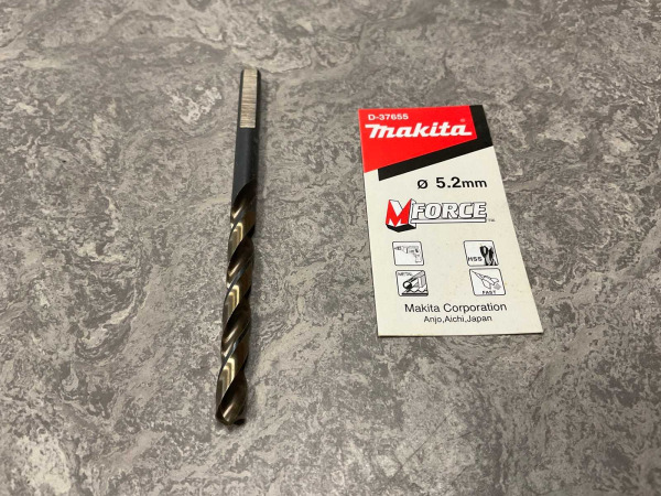 10x Makita metaalboor D-37655 ø5,2x86mm