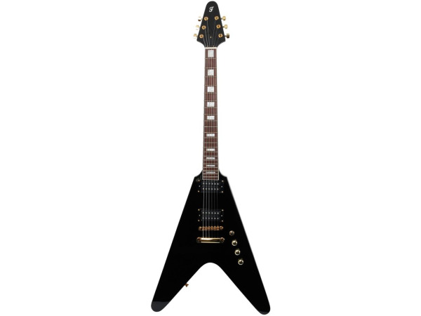 Fazley FFV618BK elektrische gitaar zwart