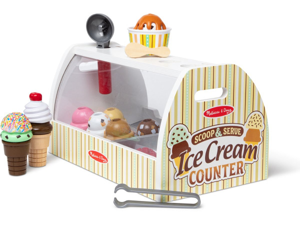Melissa &amp; Doug Scoop &amp; Serve houten ijssalon set
