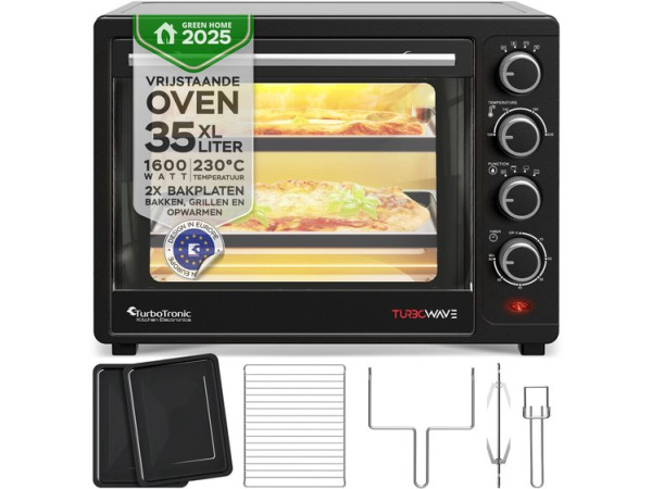 Turbotronic TT-EV35 mini oven vrijstaand 35L zwart