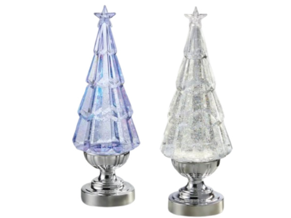 LED decoratie set glitter kerstboom 2-delig