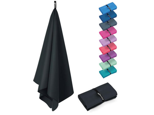 Fit-Flip Microvezel handdoek 100x50cm, Onyx Black