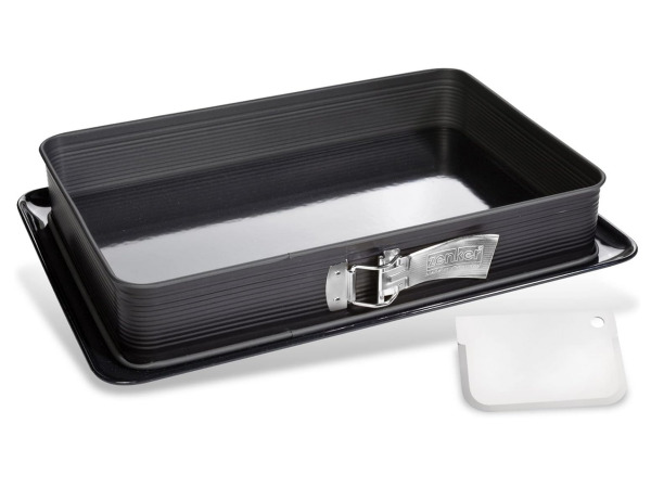 Zenker Rectanculaire "Deluxe" Springform, Zwart/Metallic