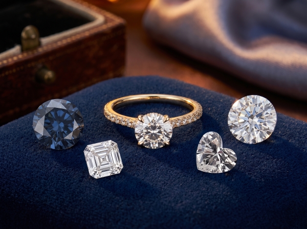 Diamant en Moissanite veiling ( IGI gecertificeerd )