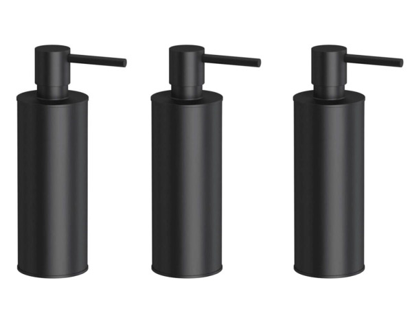 3x Novio zeepdispenser staand 150ml Umea mat zwart