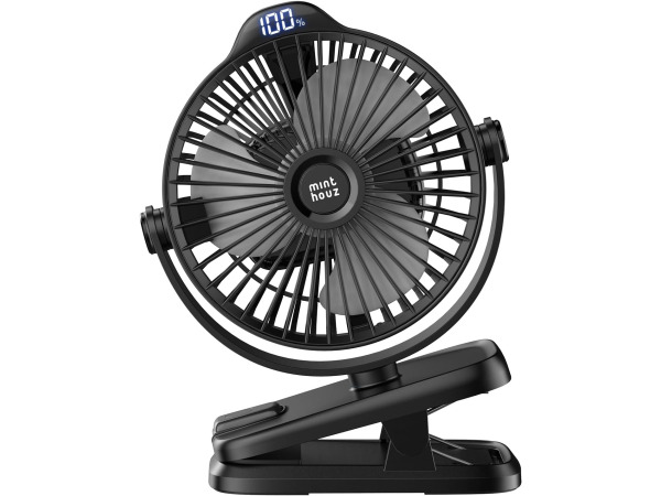 Minthouz Tafelventilator met clip, 8000 mAh USB-ventilator