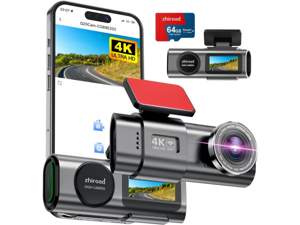 Dash Cam Front 4K WiFi, Dash Cam