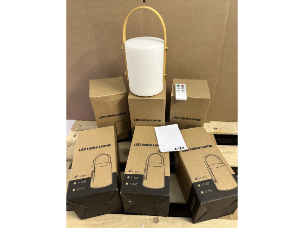 6x Partij LED Tafellampen Met Afstandsbediening