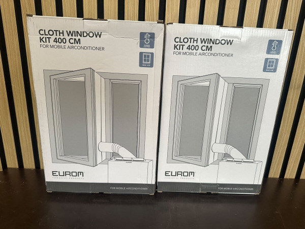2x Eurom Cloth Window Kit 400 cm voor Mobiele Airco