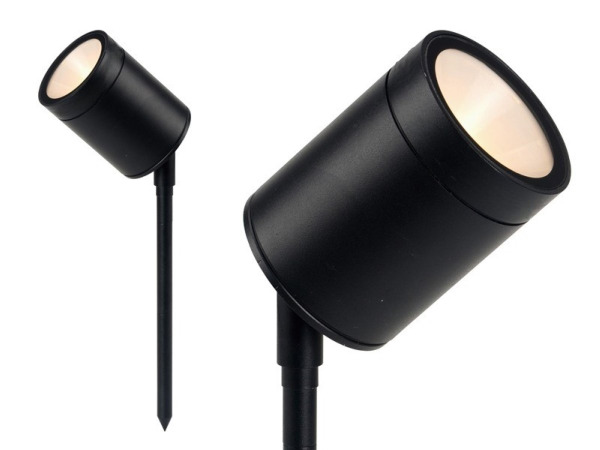 4x Prikspot tuinlamp GU10 fitting zand zwart draaibaar IP44
