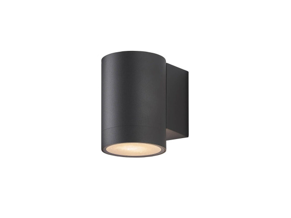 12x Wandlamp Cilinder GU10 fitting zand zwart waterdicht