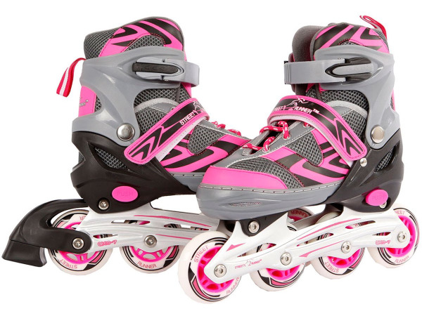 Street Rider Inlineskates Junior maat 29-32 roze-grijs