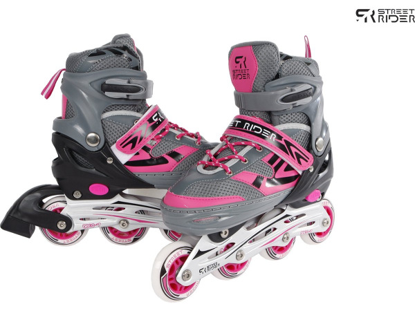 Street Rider Skeelers maat 33-36 roze-grijs