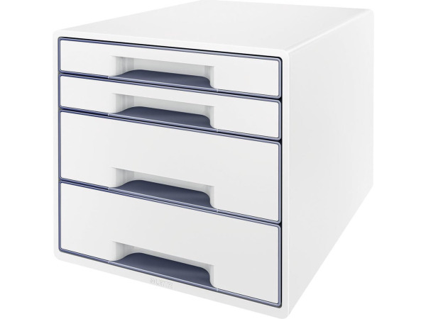 Leitz WOW desk cube 4 laden wit/grijs