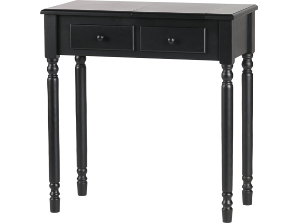 Woood Romy consoletafel hout - zwart - 78x75x38 cm