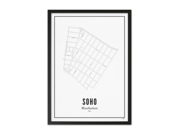 Wijck. New York SoHo print in fotolijst 30x40 cm
