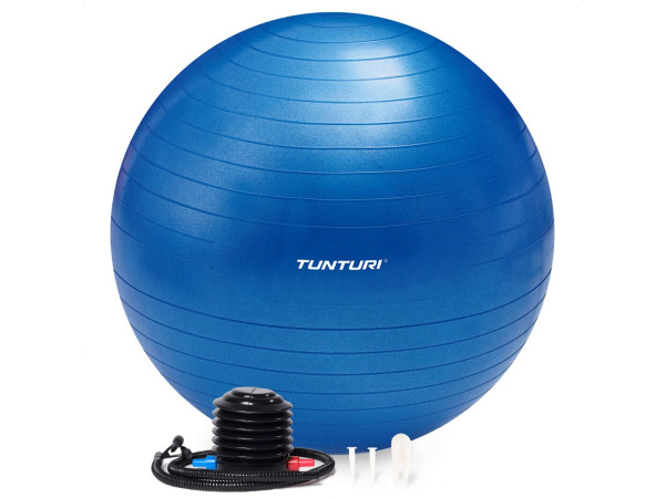 Tunturi Fitness Bal met pomp 75 cm blauw 