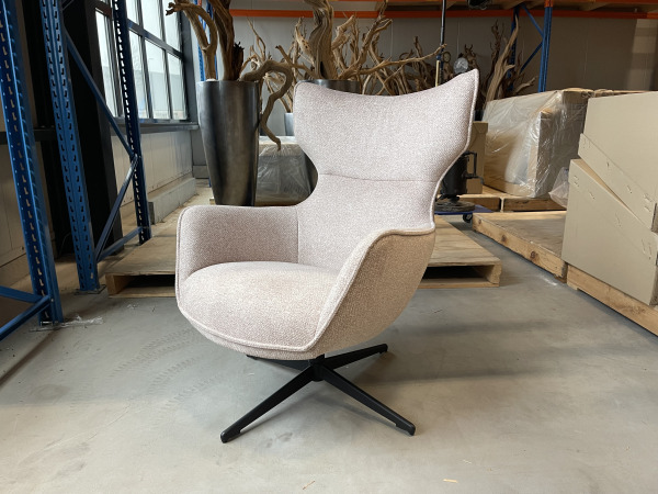 Fauteuil Muse (set van 2) - Draaibaar - Stof - Beige 