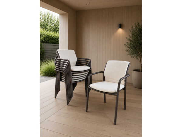 Flora outdoor stoelen (set van 6) - Bruin