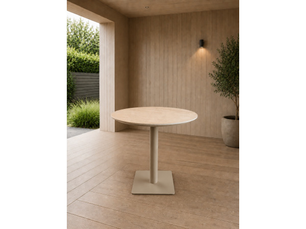 Flora outdoor tafel 80Ø - Taupe