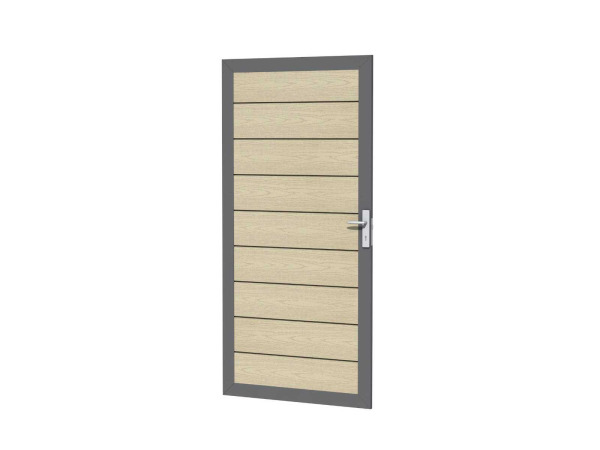 Aluminium tuindeur - houtlook eik - 183x93 cm