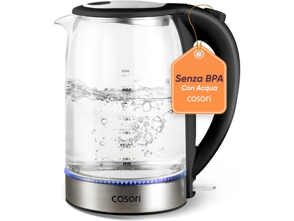 Cosori Elektrische waterkoker van glas - 1,7L -  2200 watt