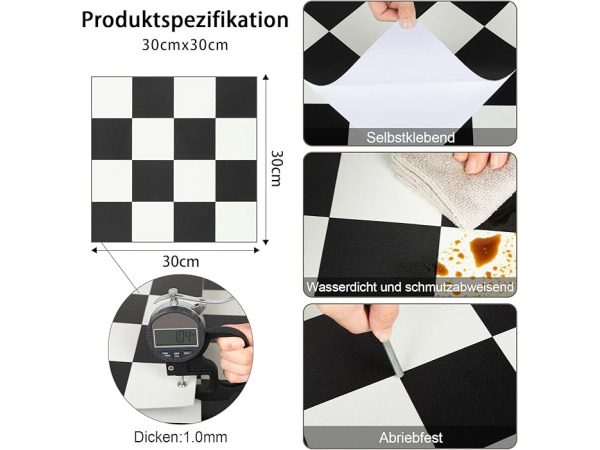 Partij vinyl kleeftegels totaal 125 pakken