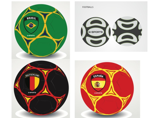 Lot van 96 Voetballen Nationaal Thema maat 5