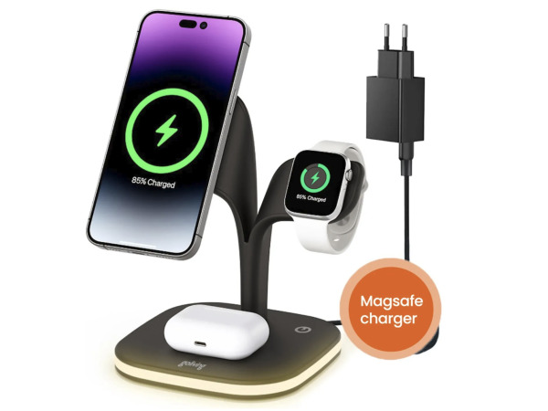 5-in-1 Draadloos Qi Oplaadstation Magsafe Draadloze Oplader