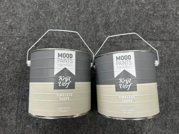 2x 2,5L Timeless taupe muurverf moodpaints