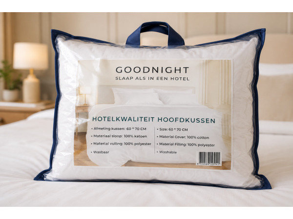 2x GOODNIGHT - Premium Hotelkussen - 60x70cm