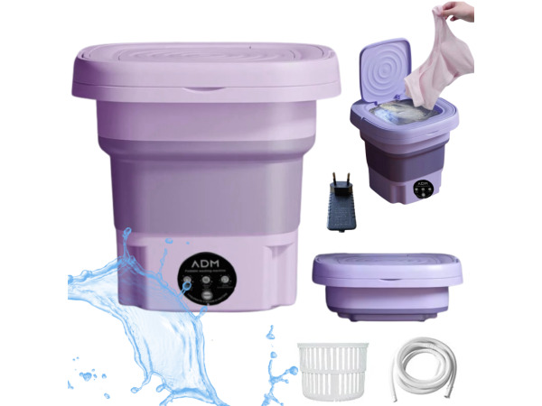 Draagbare opvouwbare mini wasmachine