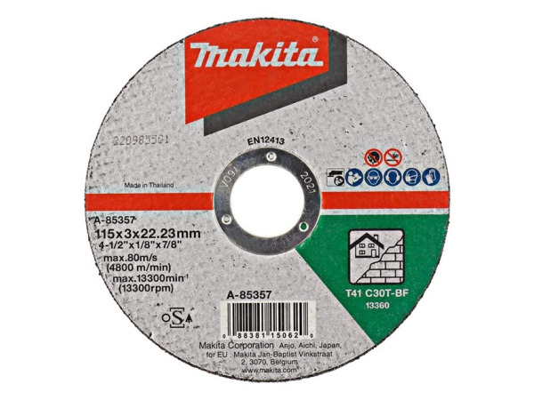16x Makita Doorslijpsch. 115X3,0Mm Steen A-85357