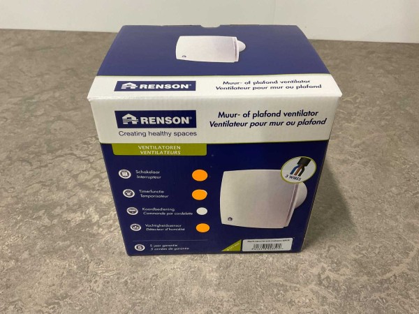 2x Renson ventilator met vochtsensor 7412-H ø125 mm